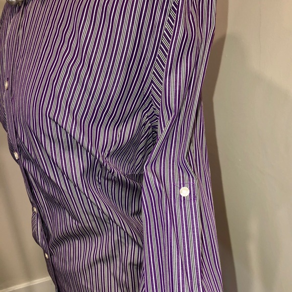 Ralph Lauren Crisp Cotton Striped Button Down Top! - Picture 3 of 9